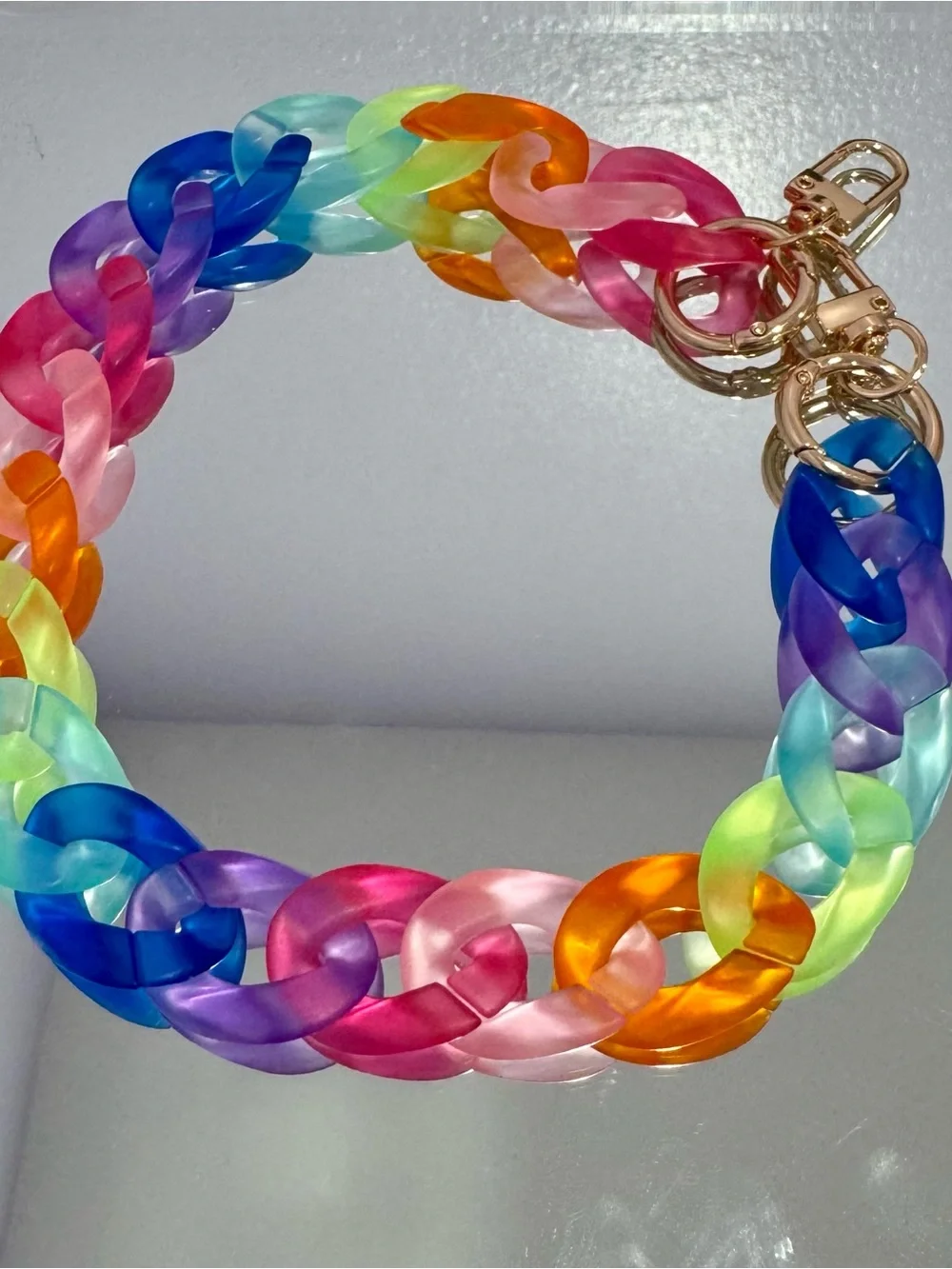 New Rainbow Link Bag Chain 18 inches